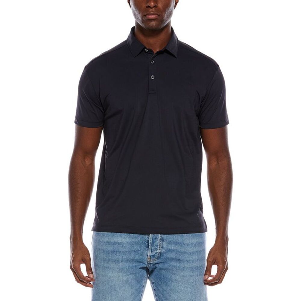 Vintage 1946 Mens Chromo Knit Polo Shirt, Black